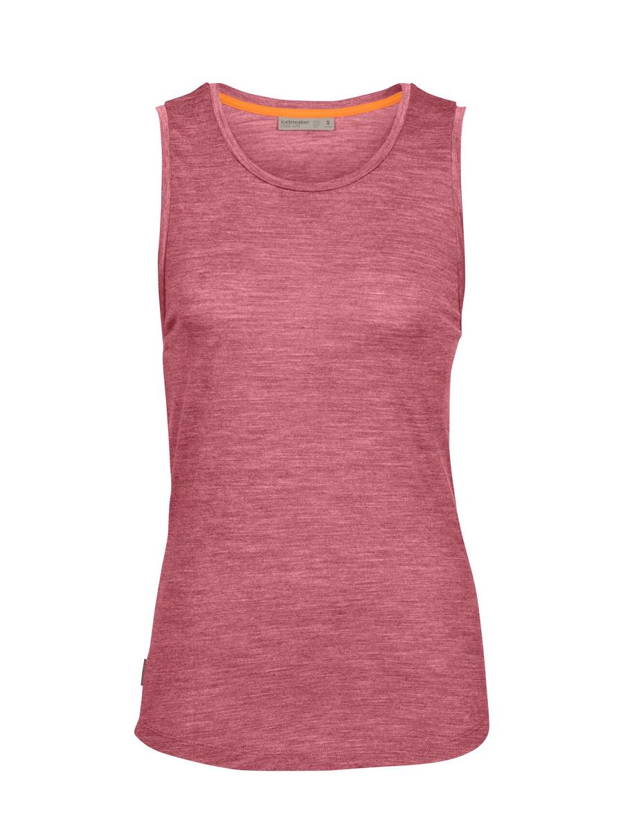 Cherry Heather Women's Icebreaker Merino Sphere II Tank T Shirts | USA 1571TCEV